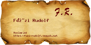 Füzi Rudolf névjegykártya