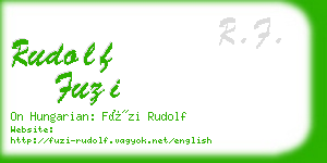 rudolf fuzi business card